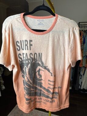 Anthropologie Pilcro Peach Ombre 'Surf Season' Graphic Tee